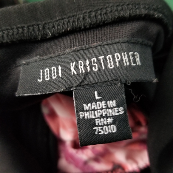 Jodi Kristopher dress sz Large gorgeous  floral colors - Picture 4 of 4